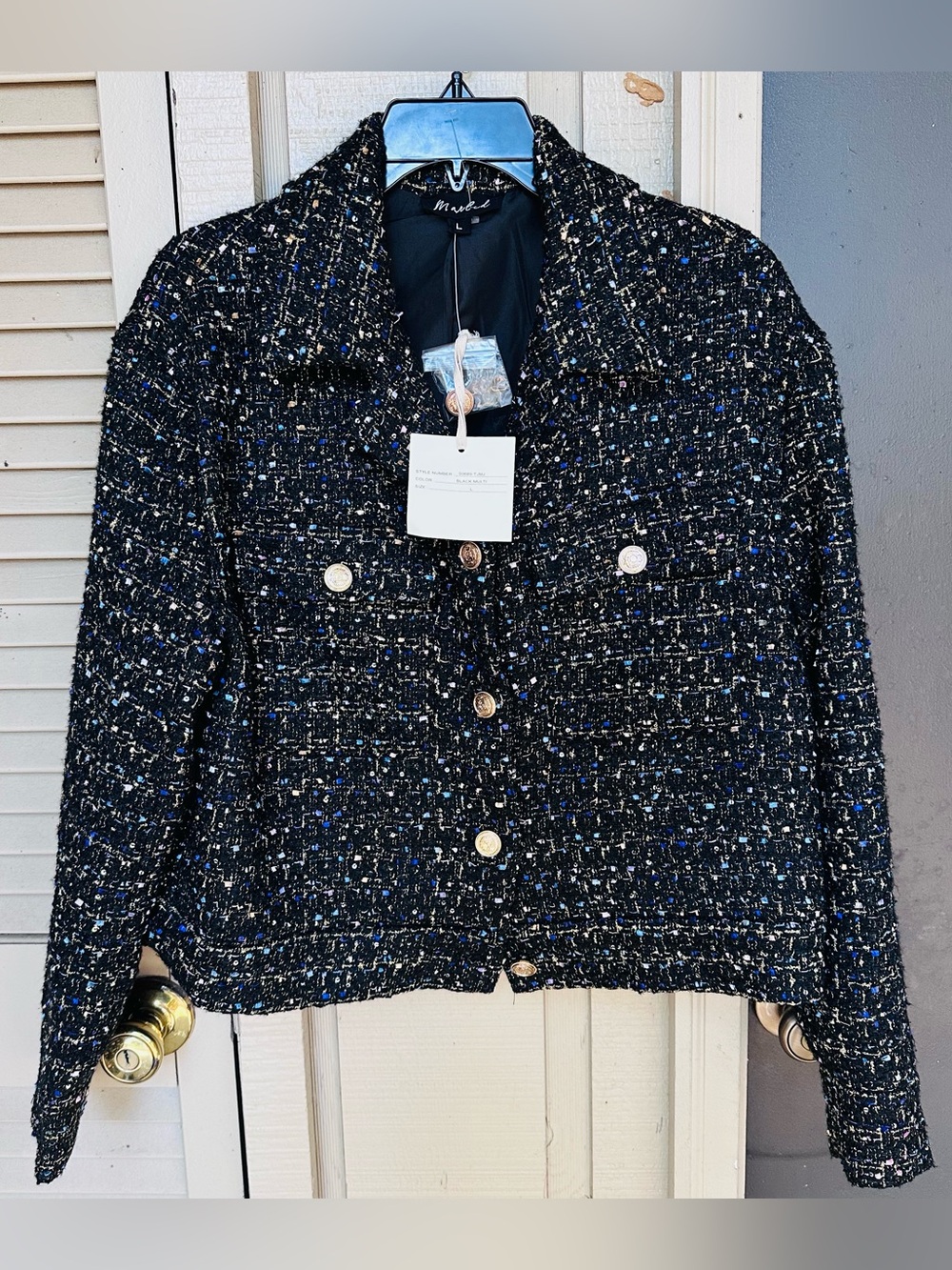 NWT Marled Tweed Blazer Size Large